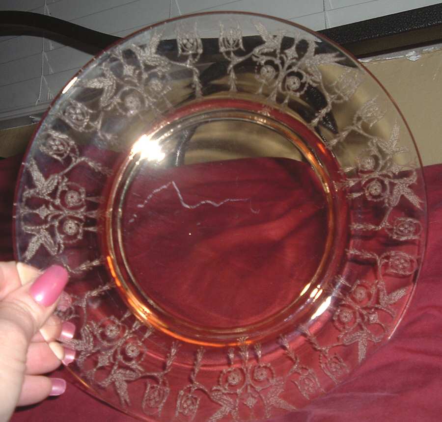 Harding Amber (Stem 22) Luncheon Plate by Central Glass Works-1