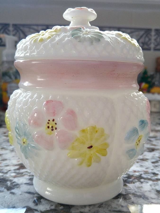 Cosmos Sugar Bowl & Lid by Consolidated-1