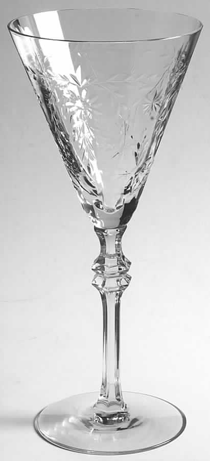 1448-1 (No Cut Foot) Water Goblet by Central Glass Works-1