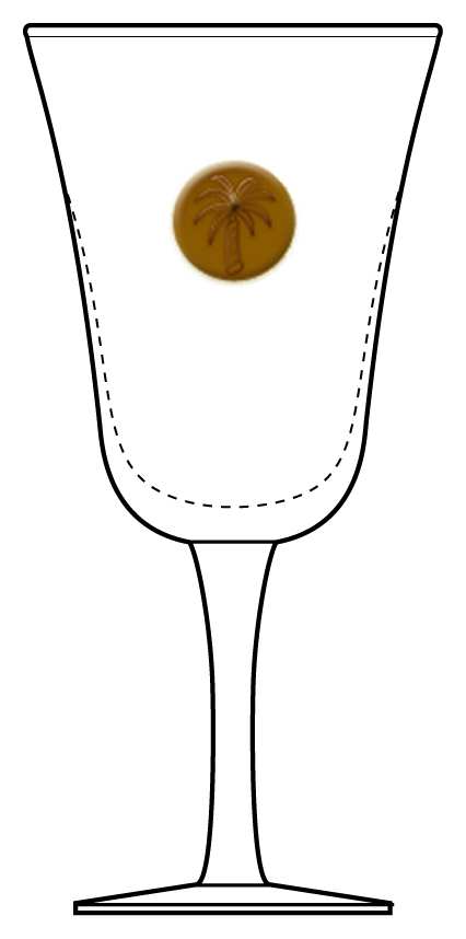 Palm Medallion Amber Water Goblet by Casafina-1
