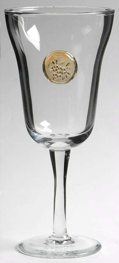 Grape Medallion Amber Water Goblet by Casafina-1
