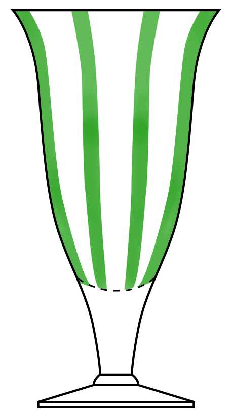 Stripes Green Water Goblet by Casafina-1
