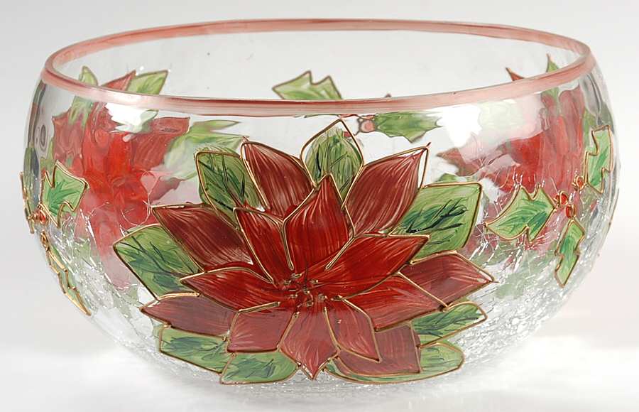 Poinsettia Salad Bowl by Crystal Clear Industries-1