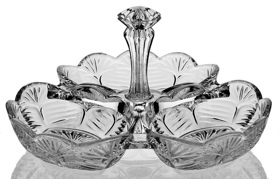 Portico 3-Section Divided Bowl by Crystal Clear Industries-1