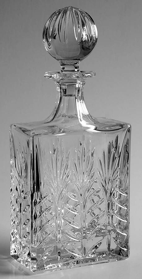 Portico Rectangular Decanter & Stopper by Crystal Clear Industries-1