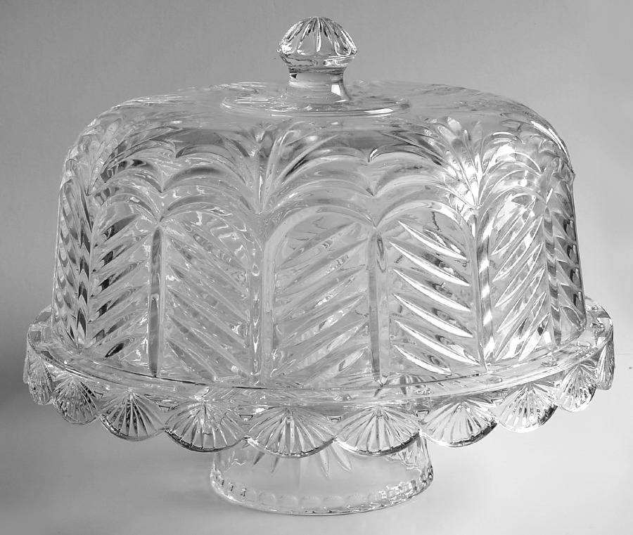 Portico Cake Plate & Dome (Uses Chip & Dip Tray) by Crystal Clear Industries-1