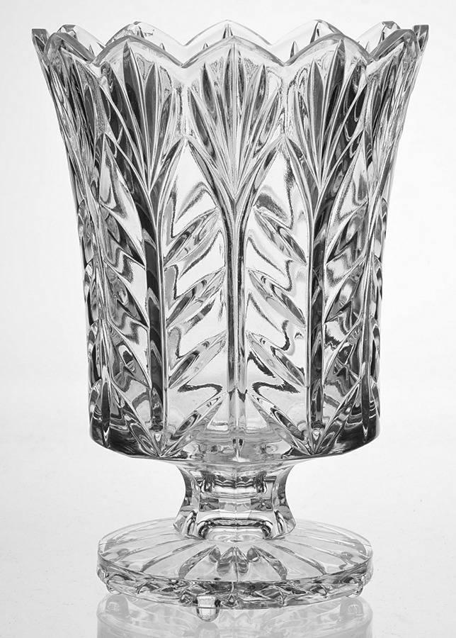 Portico 7" 1 Piece Footed Hurricane/Vase by Crystal Clear Industries-1
