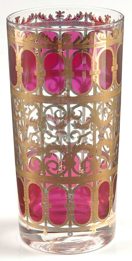 Cranberry Scroll 12 Oz Flat Tumbler by Culver-1