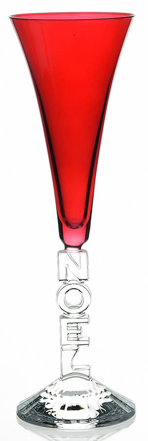 Noel (Red Or Green Bowl) Fluted Champagne by Cristal D'Arques - Durand-1