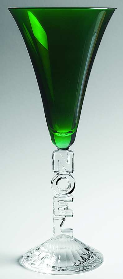 Noel (Red Or Green Bowl) Water Goblet by Cristal D'Arques - Durand-1