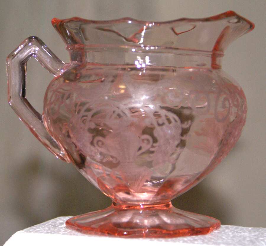 Etch 733 Pink (Stem 3115) Creamer by Cambridge-1