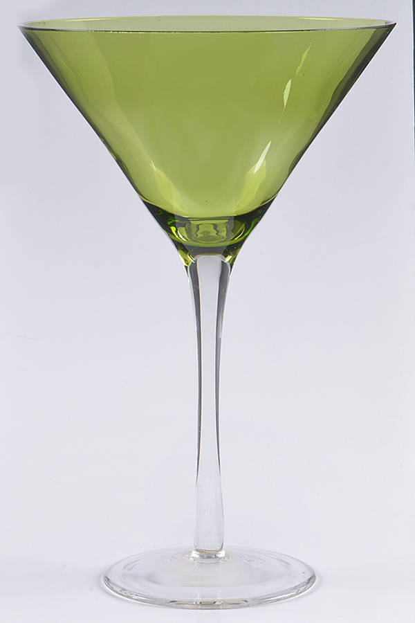 C1X1 Olive Green Martini Glass by Certified International-1