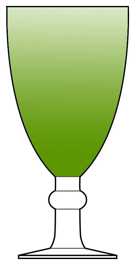 C1X1 Olive Green Water Goblet by Certified International-1