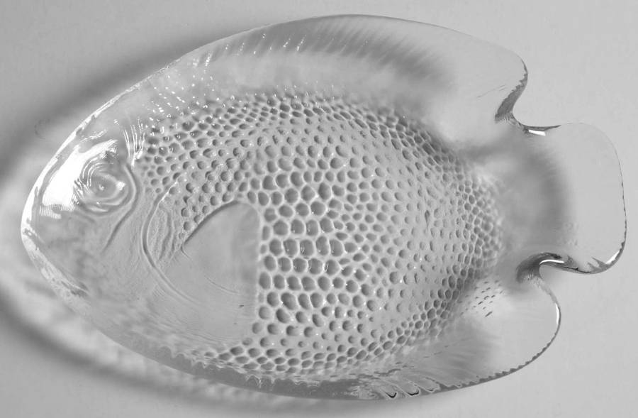 Fish (Clear) Bread & Butter Plate by Cristal D'Arques - Durand-1