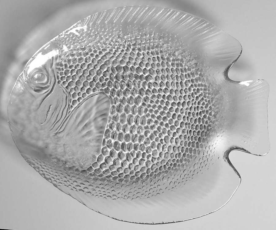 Fish (Clear) Dinner Plate by Cristal D'Arques - Durand-1