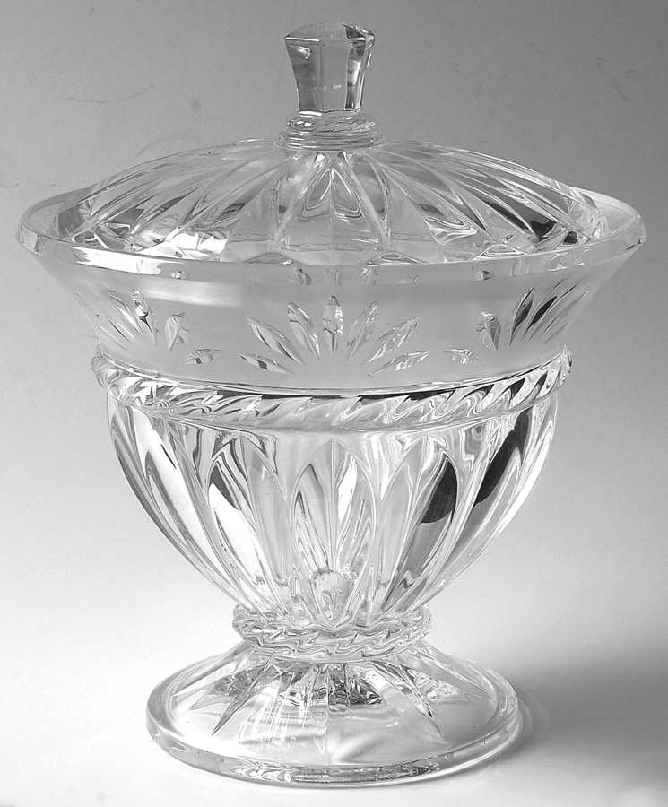 Carthage Candy Dish & Lid by Cristal D'Arques - Durand-1