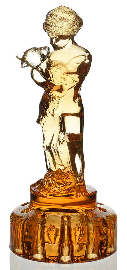 Animals & Figurines 9" Amber Round Base Two Kids by Cambridge-1