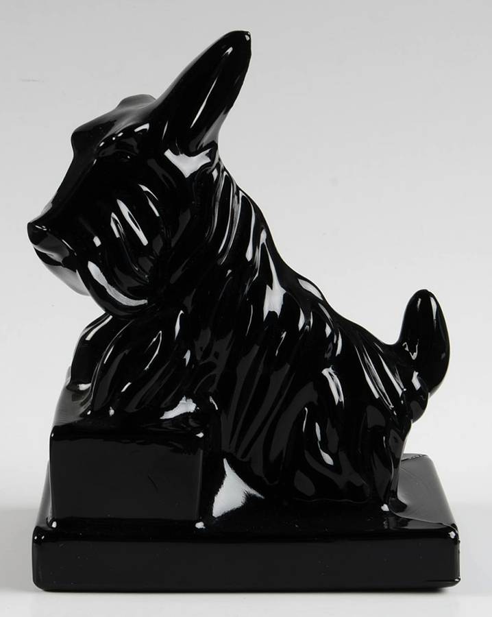 Animals & Figurines Black Scottie Dog Bookend by Cambridge-1
