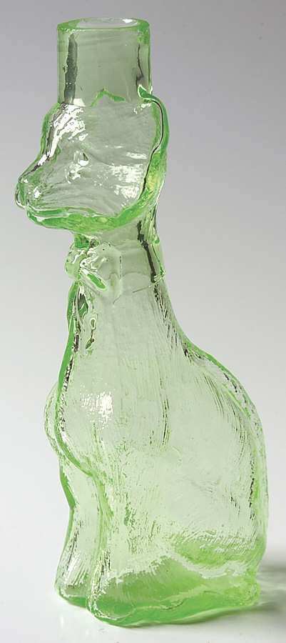Animals & Figurines Small Emerald Green Cat Decanter Base by Cambridge-1