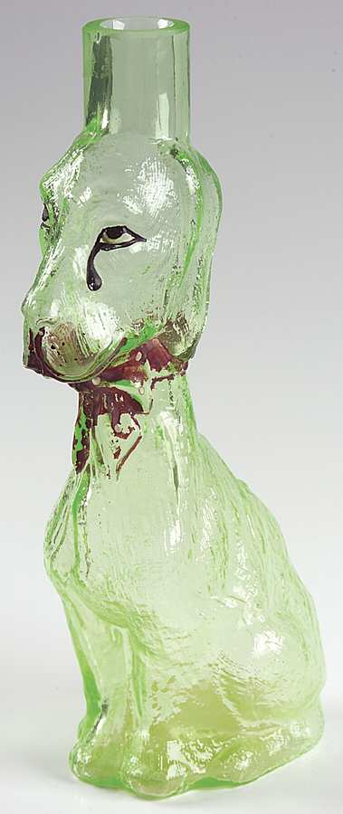 Animals & Figurines Large Emerald Green Dog Decanter Base by Cambridge-1