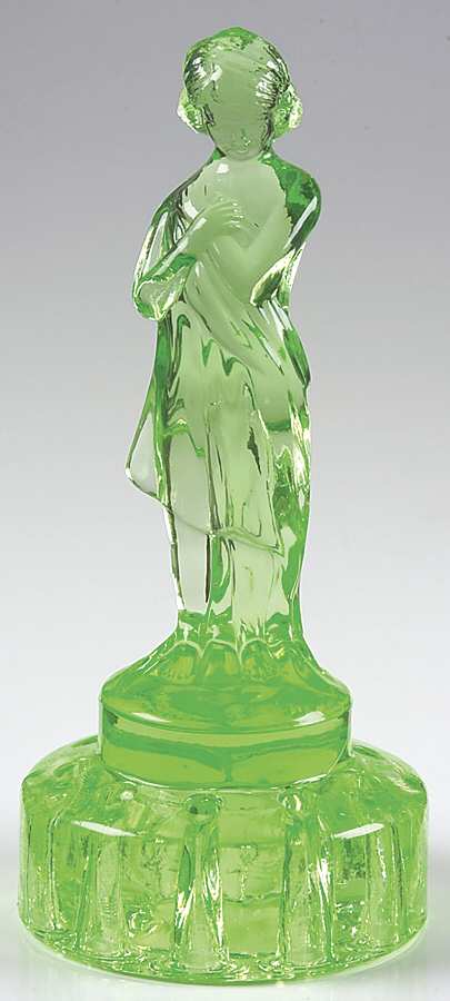 Animals & Figurines 8" Light Emerald Round Base Draped Lady by Cambridge-1