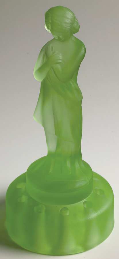 Animals & Figurines 8" Draped Lady Green Satin Flower Holder by Cambridge-1