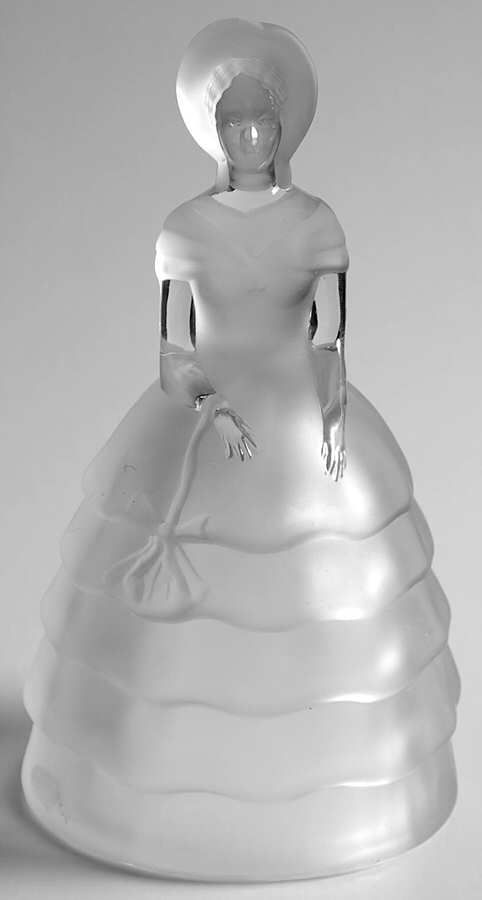 Animals & Figurines Clear Frosted Dresden Lady by Cambridge-1