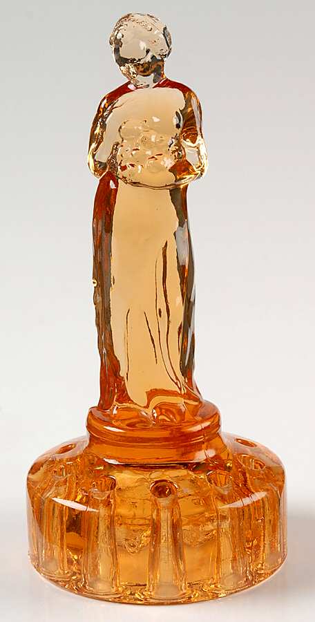 Animals & Figurines 8" Amber Round Base Rose Lady by Cambridge-1