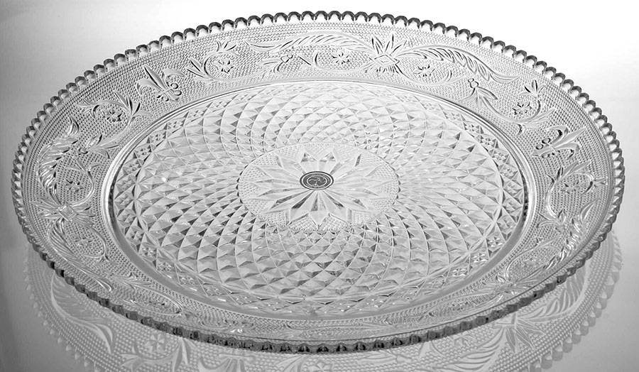 Trellis 14" Round Platter by Crystal Clear Industries-1