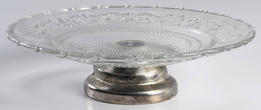 Trellis Cake Stand with Metal Base by Crystal Clear Industries-1