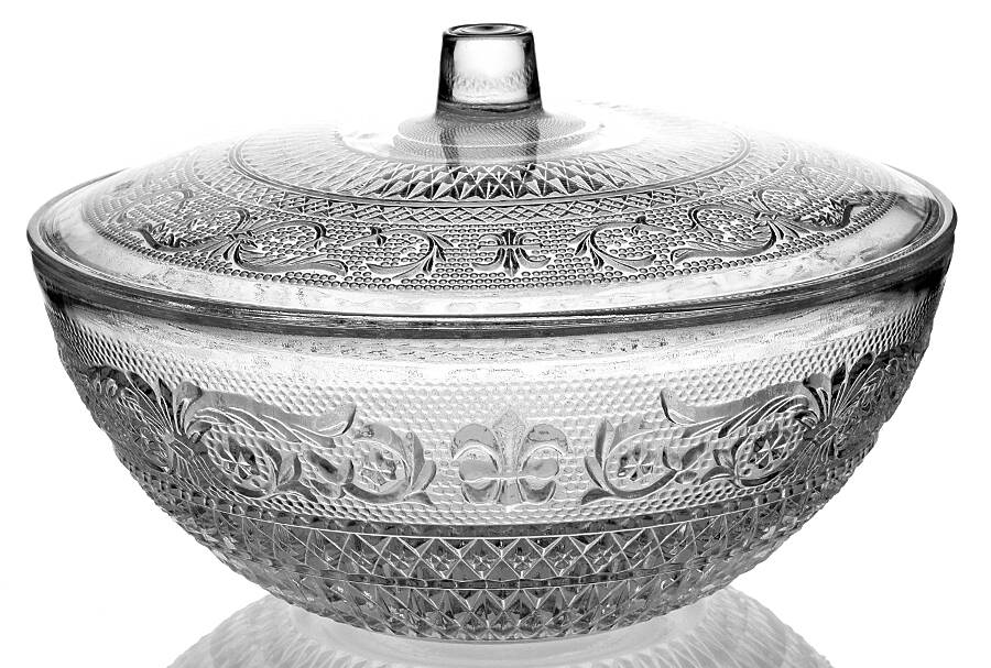 Trellis 10" Salad Bowl & Lid by Crystal Clear Industries-1