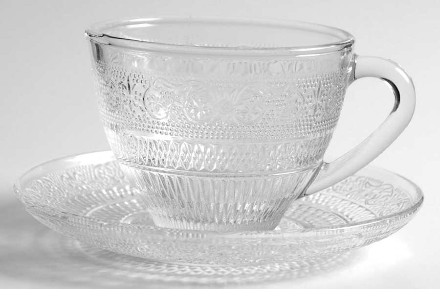 Trellis Cup and Saucer Set (Punch Cup) by Crystal Clear Industries-1