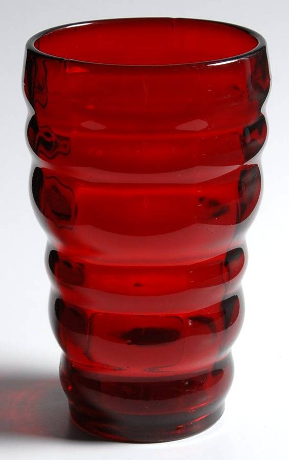557 Ruby (Stem 557, No Dots) 10 Oz Flat Tumbler by Co-Operative Flint-1