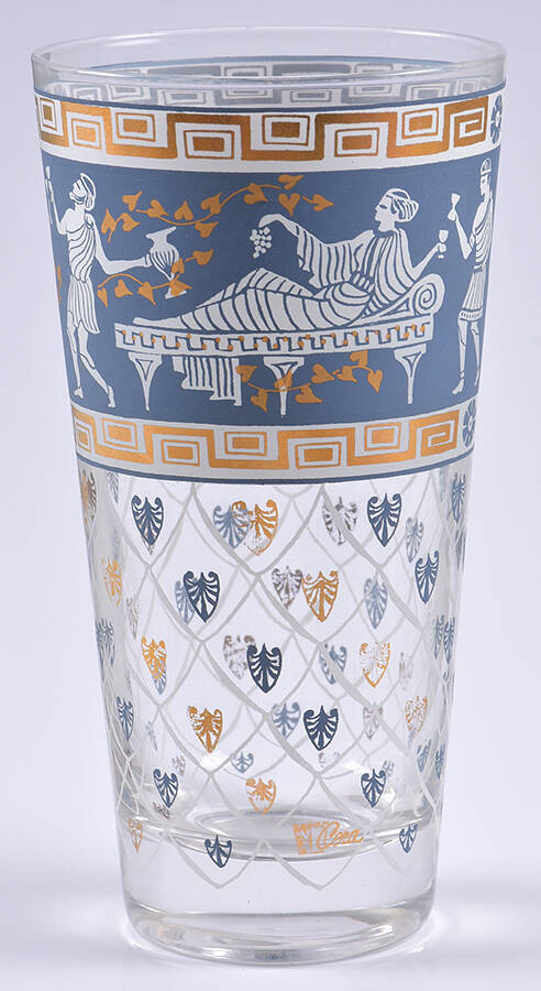 Etruscan Frieze Highball by Cera Glass-1