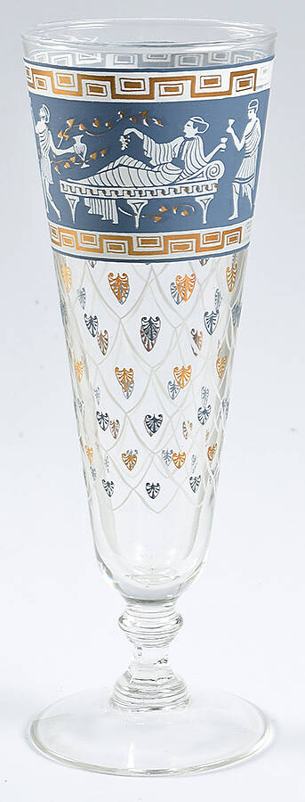 Etruscan Frieze Pilsner Glass by Cera Glass-1