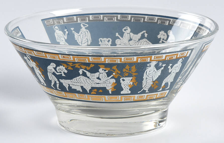 Etruscan Frieze 5" Round Bowl by Cera Glass-1