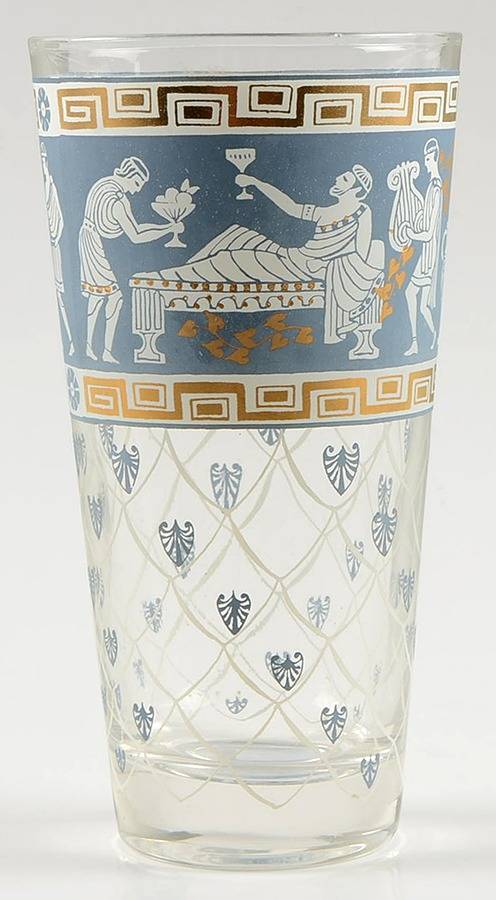 Etruscan Frieze Highball Glass by Cera Glass-1