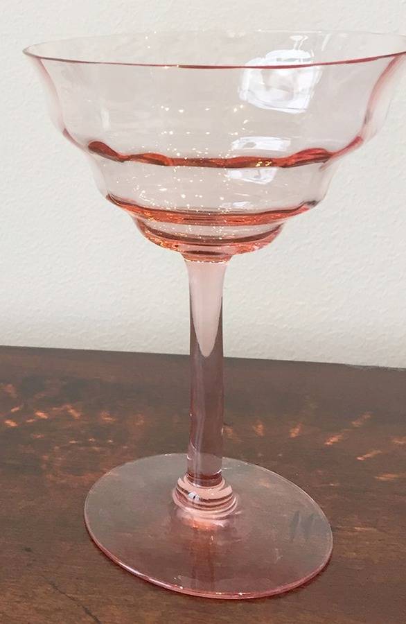 1428 Pink Champagne/Tall Sherbet by Central Glass Works-1