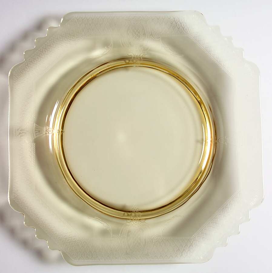 Grigg's Topaz Square Salad Plate by Central Glass Works-1