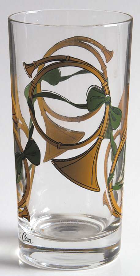 Hunt Bugles 12 Oz Flat Tumbler by Cera Glass-1