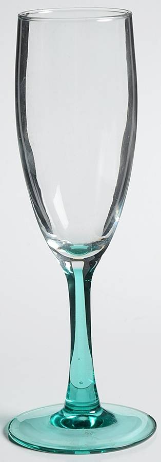 Turquoise Fluted Champagne by Cristal D'Arques - Durand-1