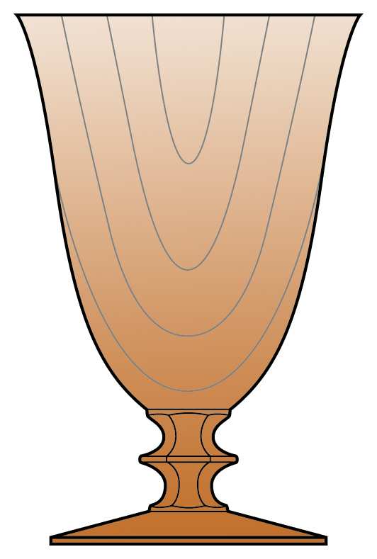 1434 Amber Water Goblet by Central Glass Works-1