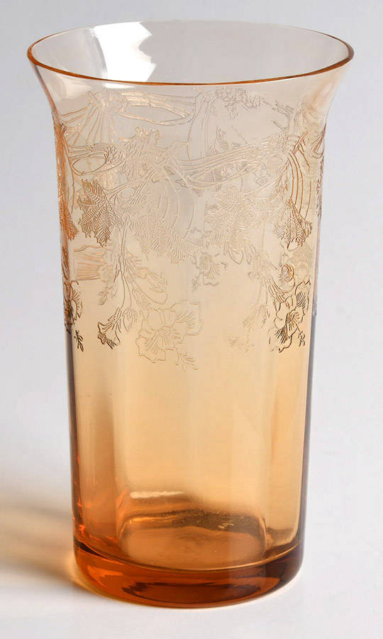 Etch 5-2 (Amber Stem) Flat Iced Tea by Central Glass Works-1