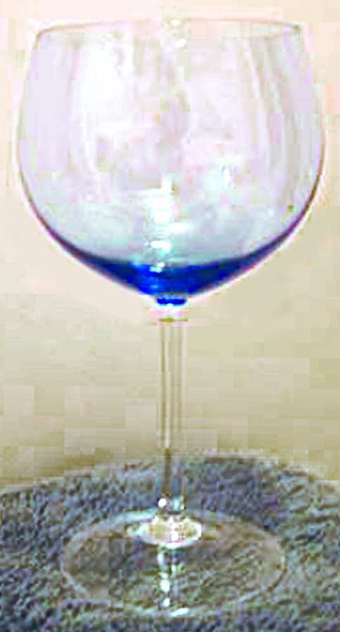 Danube Blue Water Goblet by Crate & Barrel-1