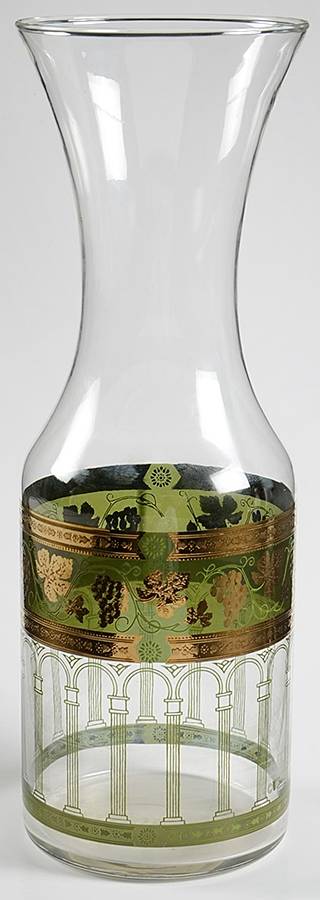 Golden Grapes Green Carafe by Cera Glass-1