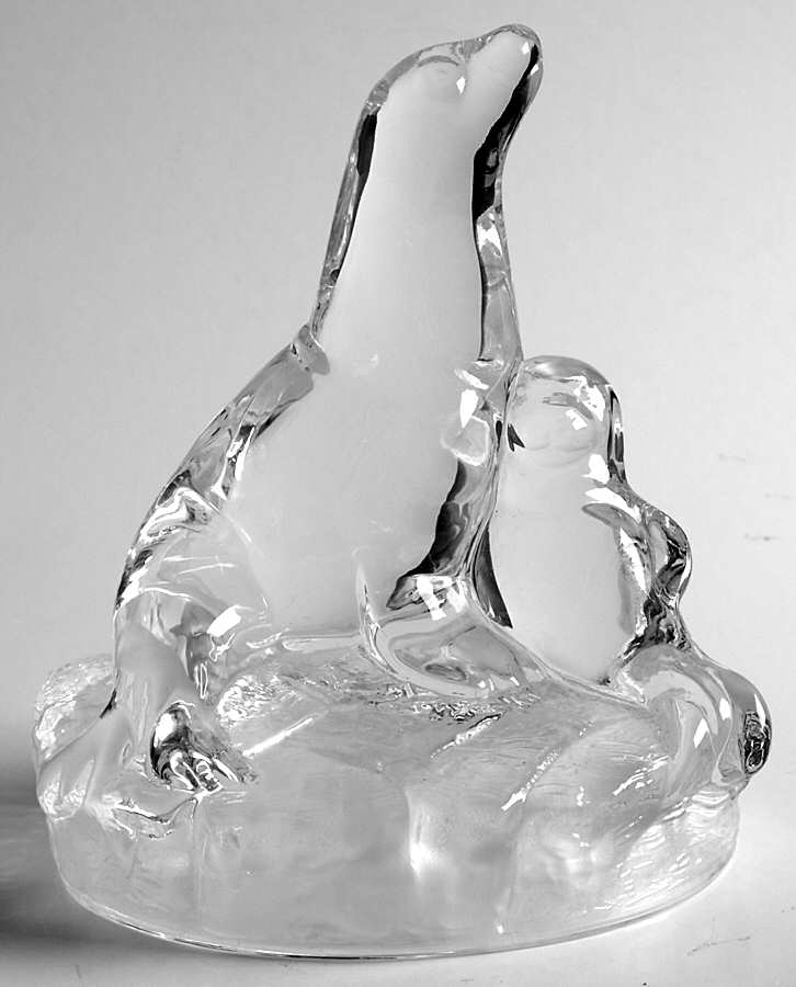 Animals & Figurines Seal Family - Boxed by Cristal D'Arques - Durand-1