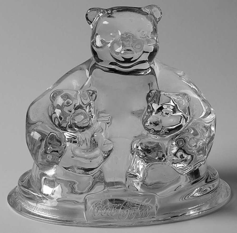 Animals & Figurines Bear Family-Coca Cola - Boxed by Cristal D'Arques - Durand-1