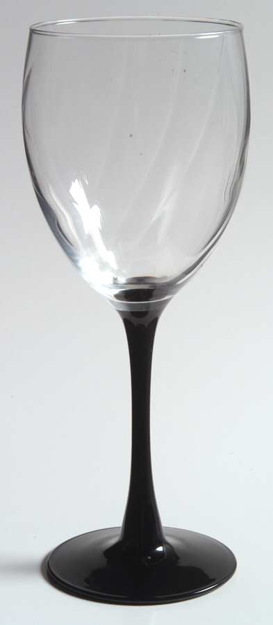 Astra (Black Stem) Water Goblet by Cristal D'Arques - Durand-1
