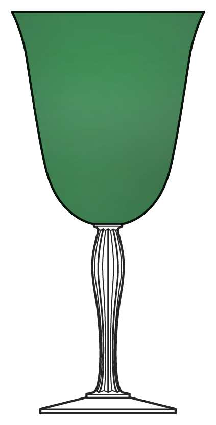 Lyric Green Water Goblet by Crate & Barrel-1