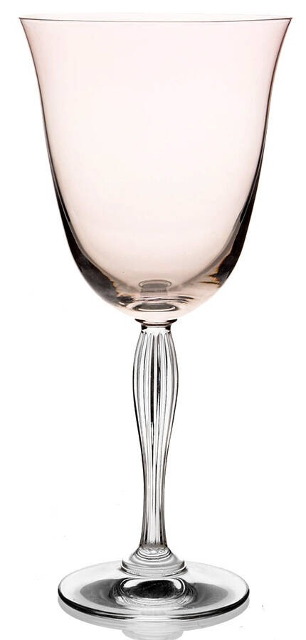 Lyric Pink Water Goblet by Crate & Barrel-1